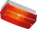 Knightsbridge MLA E27PR 230V IP65 100W max E27 Bulkhead with Red Prismatic  Diffuser and Aluminium Base