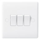 BG 843 White Nexus Moulded Triple Switch, 10Ax 2 Way