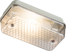 Knightsbridge MLA E27PC 230V IP65 100W max (ES) E27 Bulkhead with Clear Prismatic Diffuser and Aluminium Base
