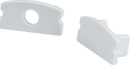 Knightsbridge MLA 1MSURWCAP Aluminium Surface Mount Profile End Caps - White