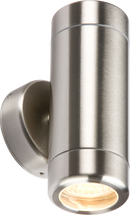 Knightsbridge MLA WALL2 230V IP65 Stainless Steel Up & Down Light GU10 Fitting