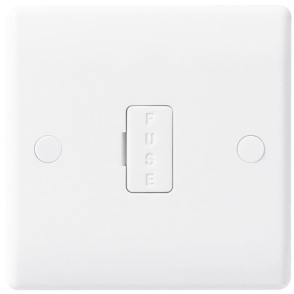 BG 854 White Nexus Moulded Unswitched 13A, Double Pole, Fused Connection Unit