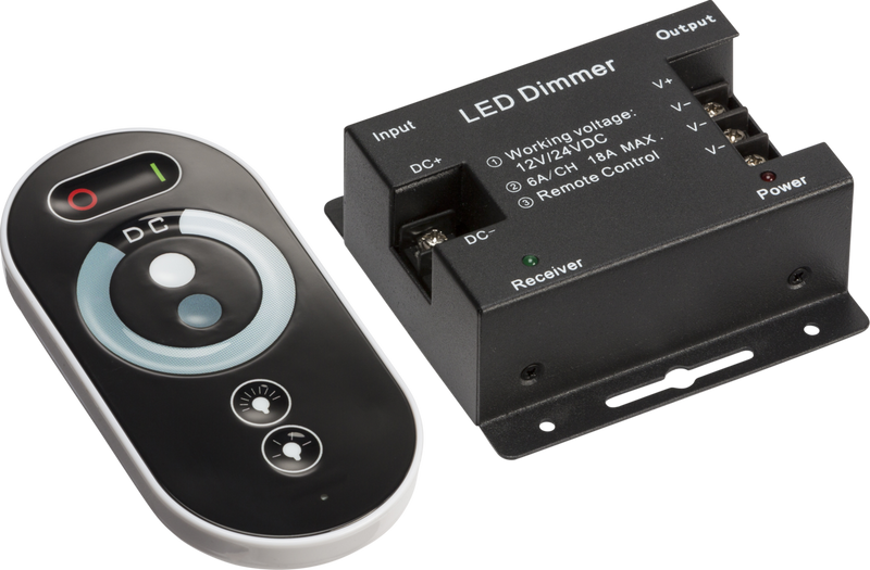 Knightsbridge MLA LEDFRA7 12V / 24V RF Controller and Touch Remote - Dimmer Single Colour