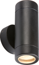 Knightsbridge MLA WALL2LBK IP65 35W GU10 Aluminium Black Powder-coated Up/Down Wall Light