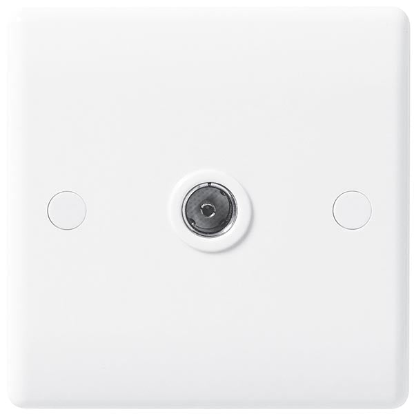 BG 862 Nexus White Moulded Isolated 1-Gang Co-axial Socket