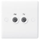 BG 866 Nexus White Moulded Diplex Socket (TV+FM)