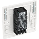 BG 881 Nexus White Moulded Intelligent 200W 1-Gang Dimmer Switch, 2-Way Push On-Off
