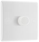 BG 881 Nexus White Moulded Intelligent 200W 1-Gang Dimmer Switch, 2-Way Push On-Off