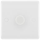 BG 881 Nexus White Moulded Intelligent 200W 1-Gang Dimmer Switch, 2-Way Push On-Off