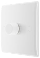 BG 881 Nexus White Moulded Intelligent 200W 1-Gang Dimmer Switch, 2-Way Push On-Off