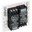 BG 882 Nexus White Moulded Intelligent 400W 2-Gang Dimmer Switch, 2-Way Push On-Off