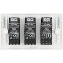 BG 883 Nexus White Moulded Intelligent 400W 3-Gang Dimmer Switch, 2-Way Push On-Off