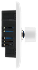 BG 882 Nexus White Moulded Intelligent 400W 2-Gang Dimmer Switch, 2-Way Push On-Off