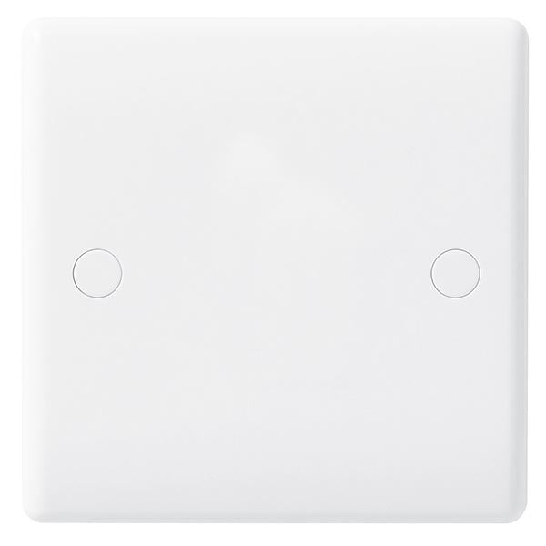 BG 894 White Nexus Moulded 1 Gang Blank Plate