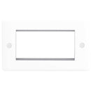 BG 8EMR4 Nexus White Moulded 4 Module 2 Gang Front Plate