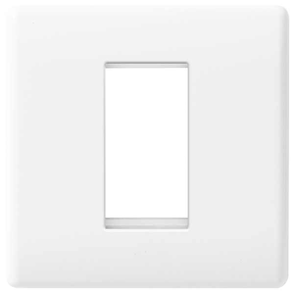 BG 8EMS1 Nexus White Moulded 1 Gang 1 Module Front Plate