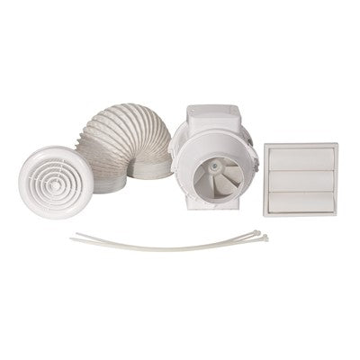 Airflow AV100T Shower Kit: 100mm Fan + Timer