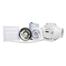 Airflow AV100T Shower Kit: 100mm Fan + Timer + LED Lamp