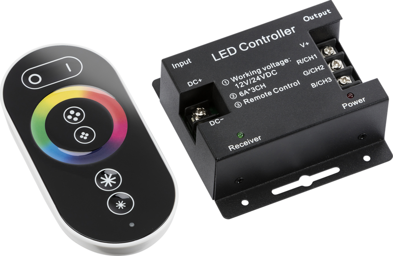 Knightsbridge MLA LEDFRA9 12V / 24V RF Controller and Touch Remote - RGB