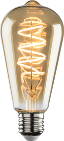 Knightsbridge MLA ST4ESDA 230V 4W LED ES Amber ST64 Spiral Filament Lamp 1800K Dimmable