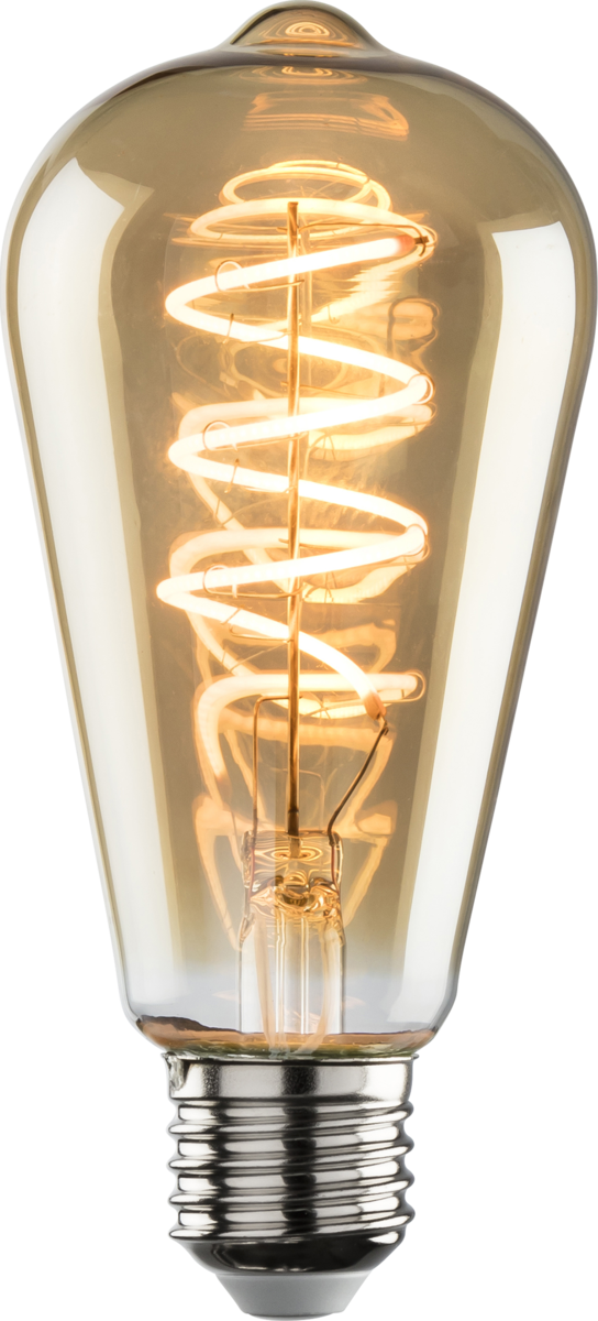 Knightsbridge MLA ST4ESDA 230V 4W LED ES Amber ST64 Spiral Filament Lamp 1800K Dimmable