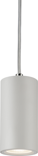 Knightsbridge MLA DAA1FRW Dasan Single Short Fixed Round Pendant White