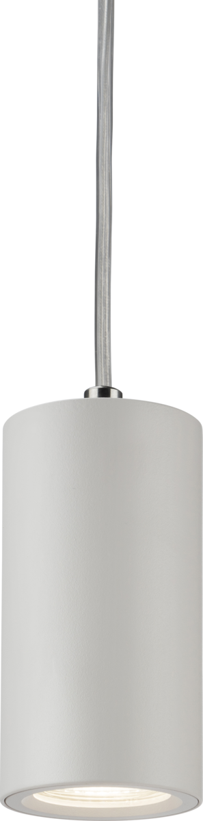 Knightsbridge MLA DAA1FRW Dasan Single Short Fixed Round Pendant White