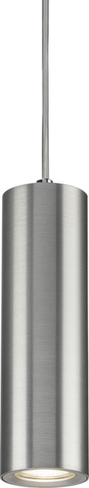 Knightsbridge MLA DAB1FRBC Dasan Single Long Fixed Round Pendant Brushed Chrome