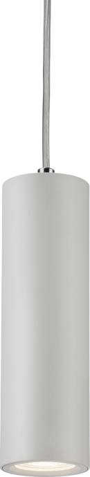 Knightsbridge MLA DAB1FRW Dasan Single Long Fixed Round Pendant White