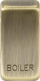 Knightsbridge MLA GDBOILAB Switch cover "marked BOILER" - antique brass