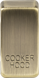 Knightsbridge MLA GDCOOKAB Switch cover "marked COOKER HOOD" - antique brass