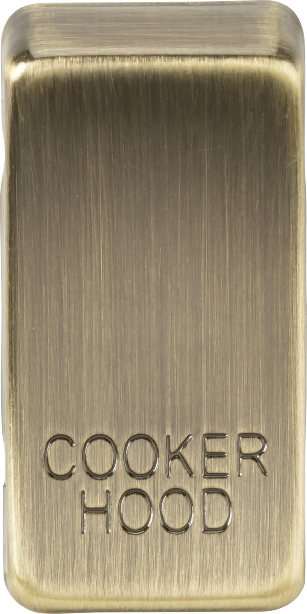 Knightsbridge MLA GDCOOKAB Switch cover "marked COOKER HOOD" - antique brass