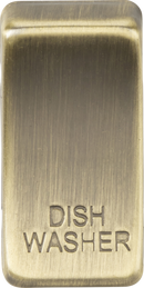Knightsbridge MLA GDDISHAB Switch cover "marked DISHWASHER" - antique brass