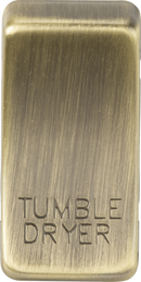 Knightsbridge MLA GDDRYAB Switch cover "marked TUMBLE DRYER" - antique brass
