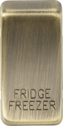 Knightsbridge MLA GDFRIDAB Switch cover "marked FRIDGE FREEZER" - antique brass