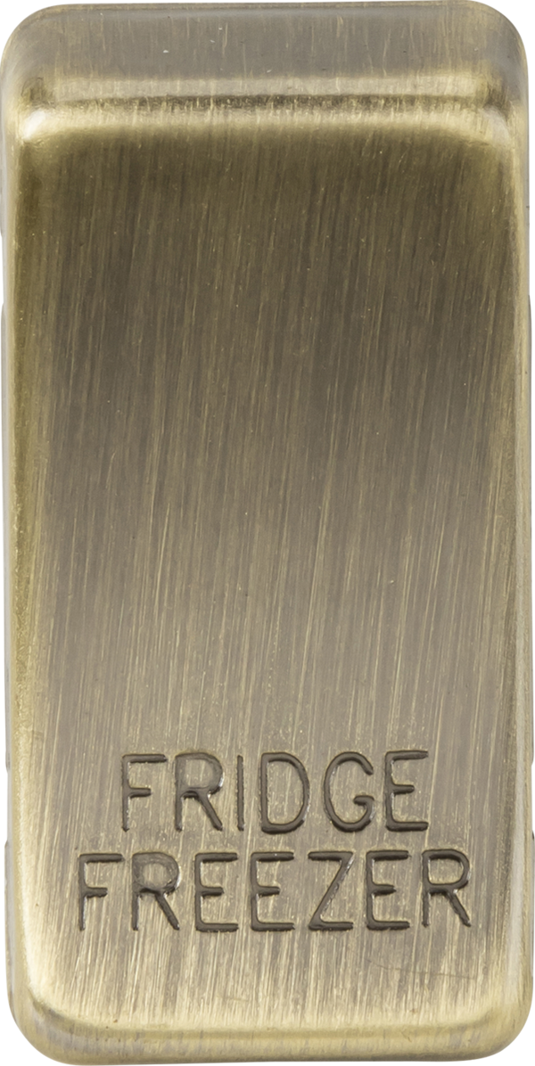 Knightsbridge MLA GDFRIDAB Switch cover "marked FRIDGE FREEZER" - antique brass