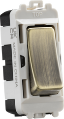 Knightsbridge MLA GDM001AB 20AX 2 way SP grid module - antique brass