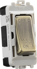 Knightsbridge MLA GDM020AB 10A Fan Isolator Module - antique brass
