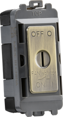 Knightsbridge MLA GDM021AB 10A fan Isolator key switch module - antique brass