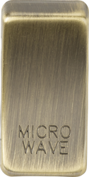 Knightsbridge MLA GDMICROAB Switch cover "marked MICROWAVE" - antique brass