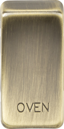 Knightsbridge MLA GDOVENAB Switch cover "marked OVEN" - antique brass