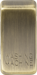 Knightsbridge MLA GDWASHAB Switch cover "marked WASHING MACHINE" - antique brass