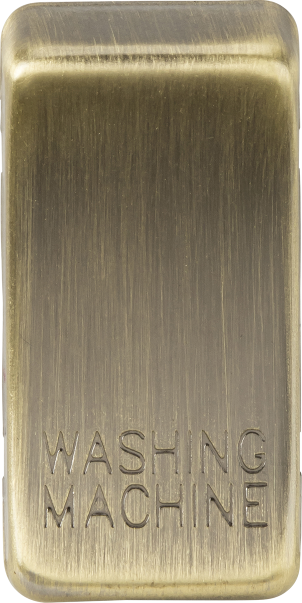 Knightsbridge MLA GDWASHAB Switch cover "marked WASHING MACHINE" - antique brass