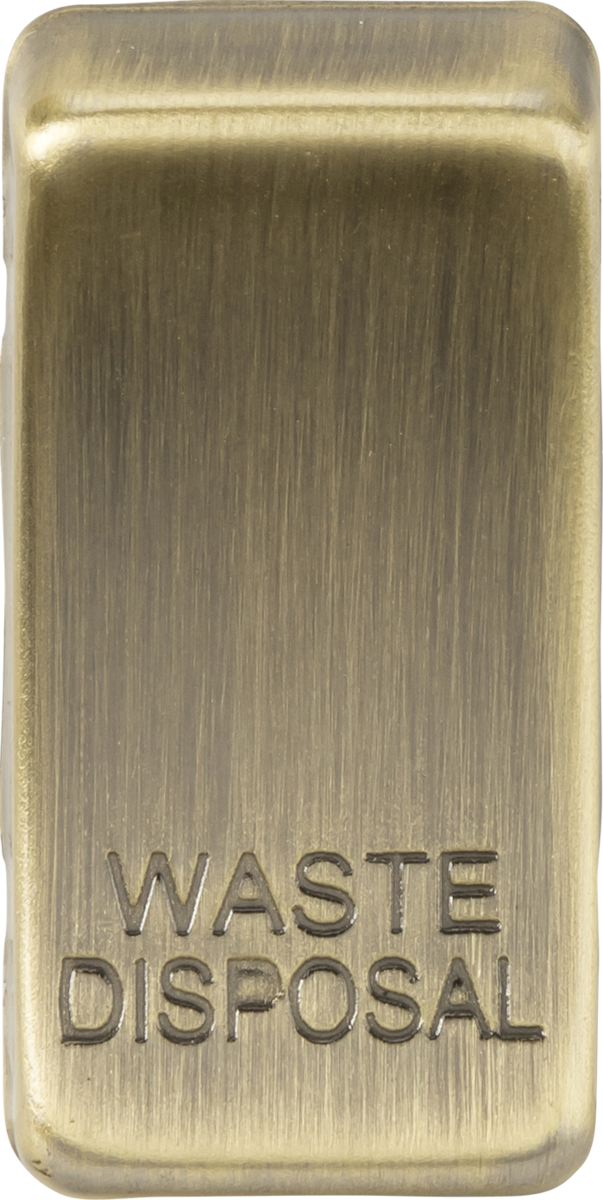 Knightsbridge MLA GDWASTEAB Switch cover "marked WASTE DISPOSAL" - antique brass