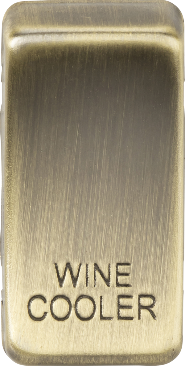 Knightsbridge MLA GDWINEAB Switch cover "marked WINE COOLER" - antique brass