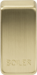 Knightsbridge MLA GDBOILBB Switch cover "marked BOILER" - brushed brass