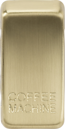 Knightsbridge MLA GDCOFFBB Switch cover "marked COFFEE MACHINE" - brushed brass