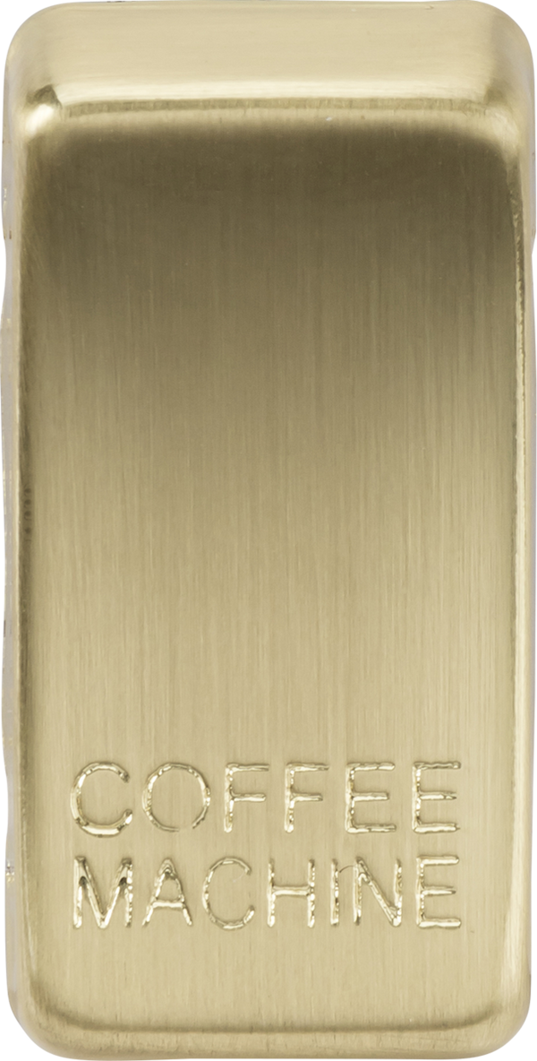 Knightsbridge MLA GDCOFFBB Switch cover "marked COFFEE MACHINE" - brushed brass