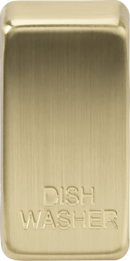 Knightsbridge MLA GDDISHBB Switch cover "marked DISHWASHER" - brushed brass