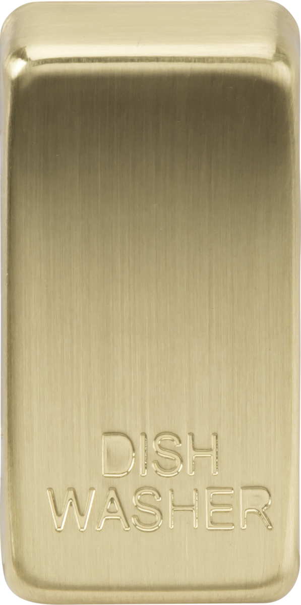 Knightsbridge MLA GDDISHBB Switch cover "marked DISHWASHER" - brushed brass